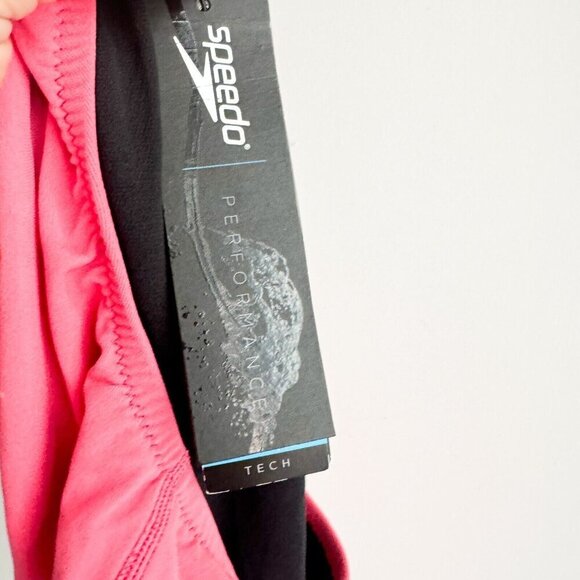 Speedo Performnce NWT Pink Low Back One Piece Swimsuit 14 - Picture 5 of 9